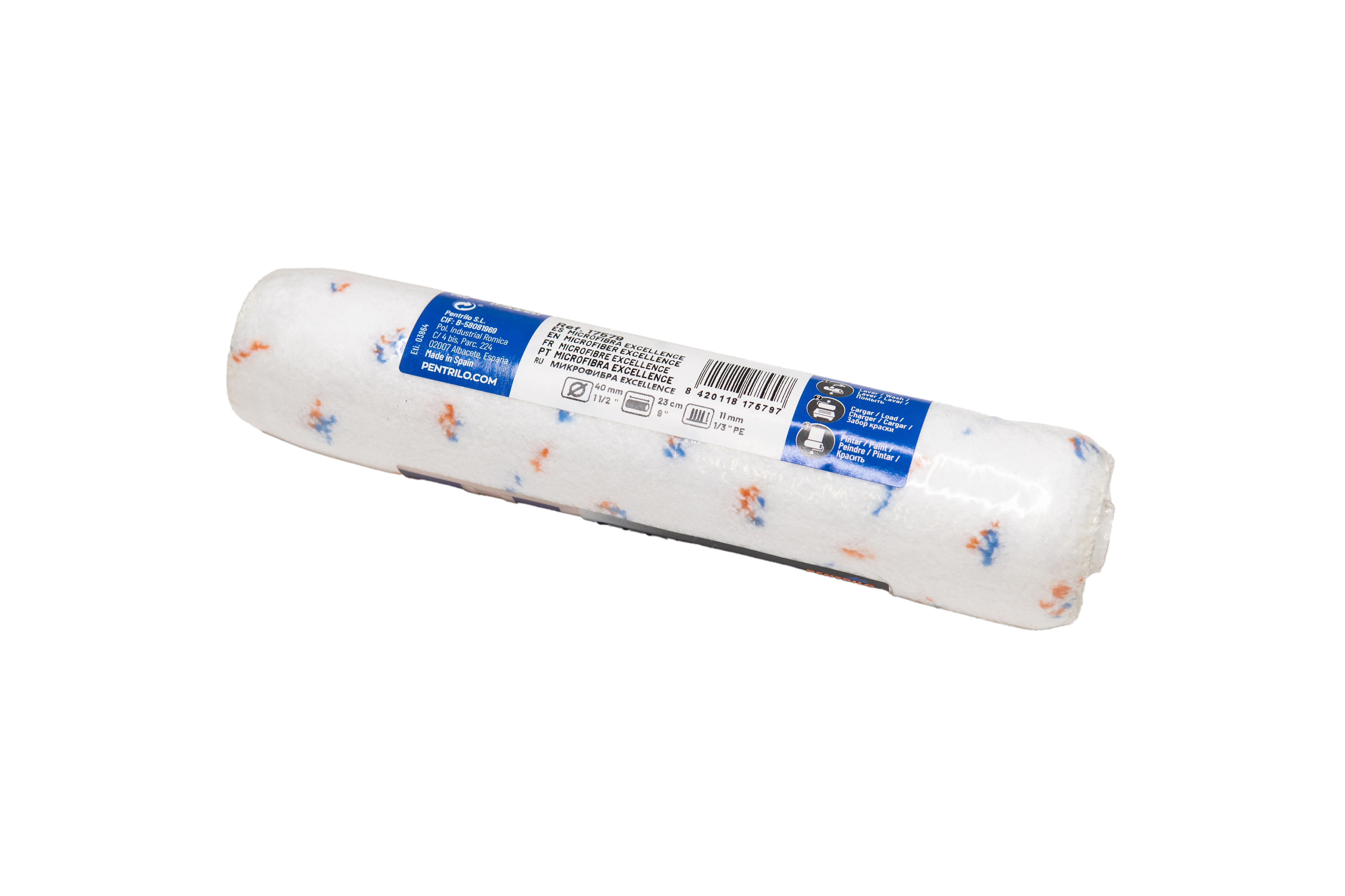 Валик PENTRILO Microfiber, Ecoblock, тонкий слой для стен и потолков